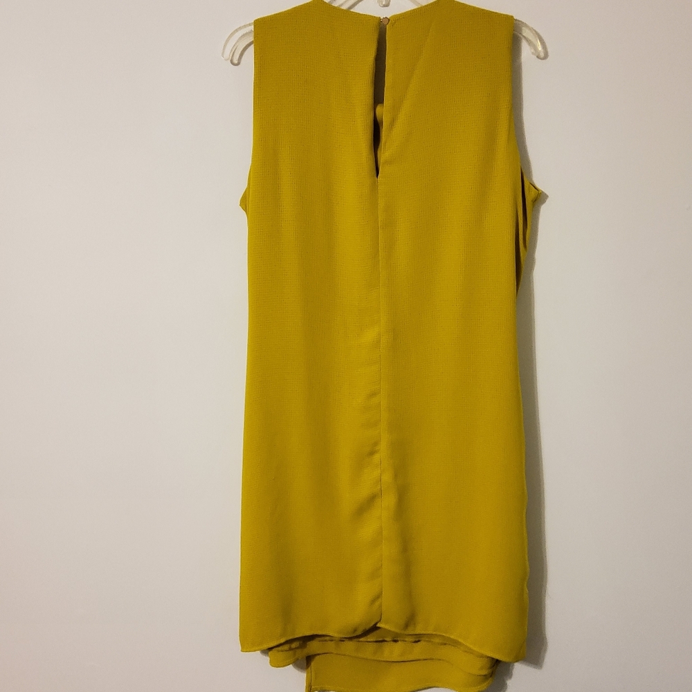 Dresses Yessica Mustard Yellow Sleeveless Builted Midi Dress Sz 42 (EUR) - Picture 5 of 10